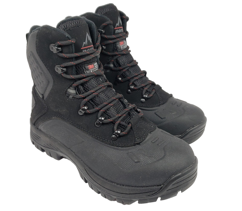 Nortiv 8 Mens Sz 7 Black 3M Thinsulate Waterproof Tactical Outdoors Snow Boots
